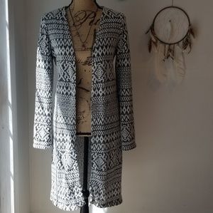Maurices Black and White Cardigan
